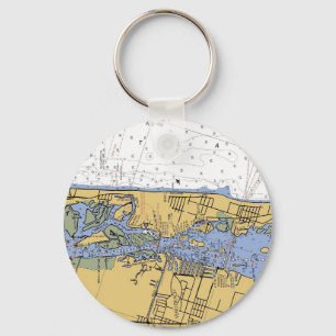 Porte-clés Porte - clé de graphique portuaire Nautique de Ver