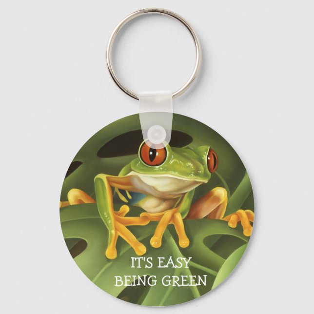 Porte-clés Porte - clé de grenouille à arbre rouge (Recto)