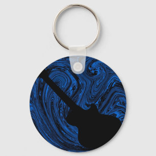 Porte-clés Porte - clé de guitare Abstrait, Bleu