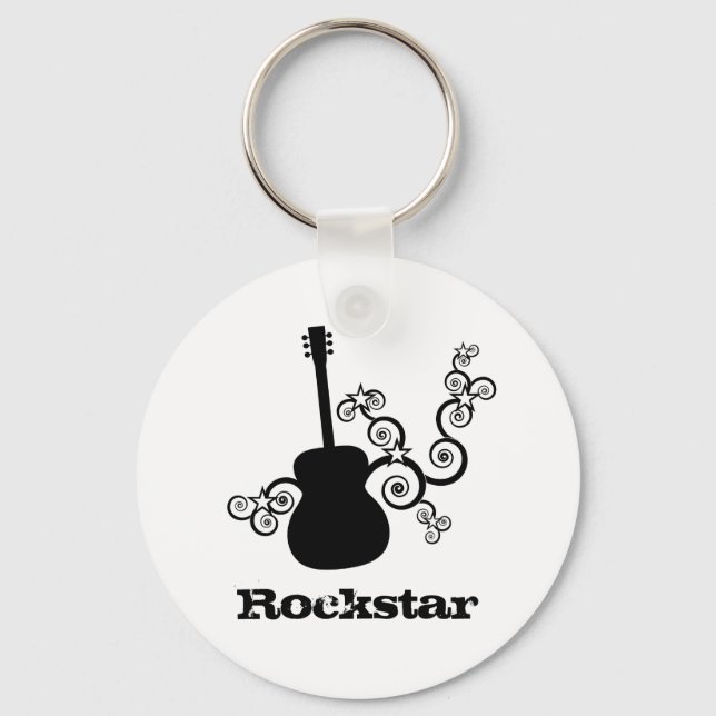 Porte-clés Porte - clé de guitare Rockstar (Recto)