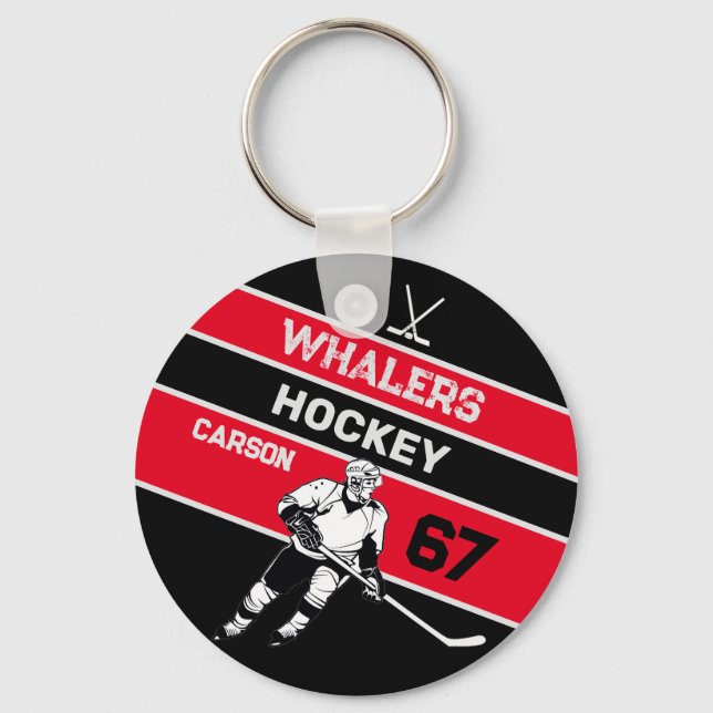 Porte-clés Porte - clé de hockey personnalisé (Recto)