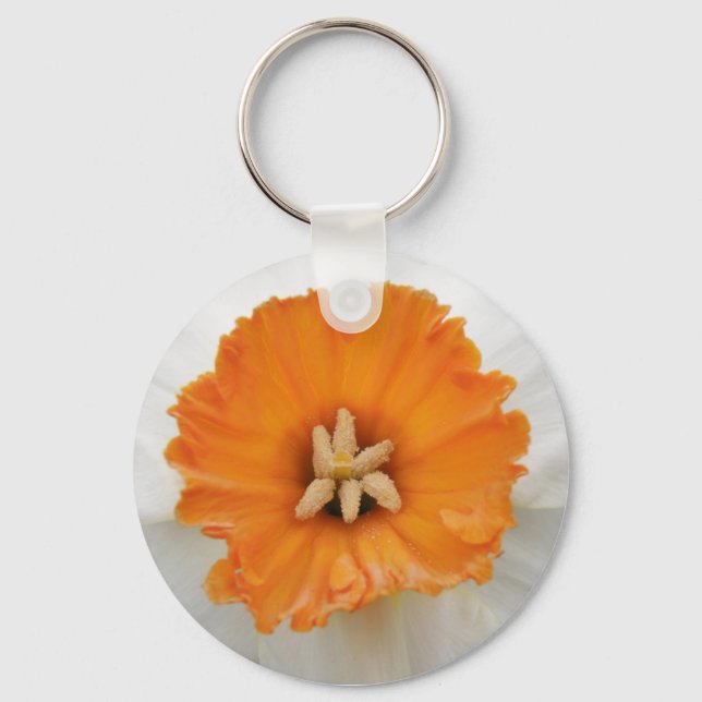Porte-clés Porte - clé de jonquille blanche (Recto)