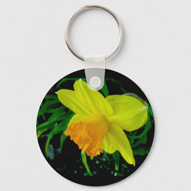 Porte-clés Porte - clé de jonquille orange jaune (Recto)