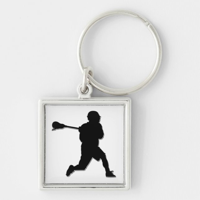 Porte-clés Porte - clé de joueur de lacrosse (Devant)