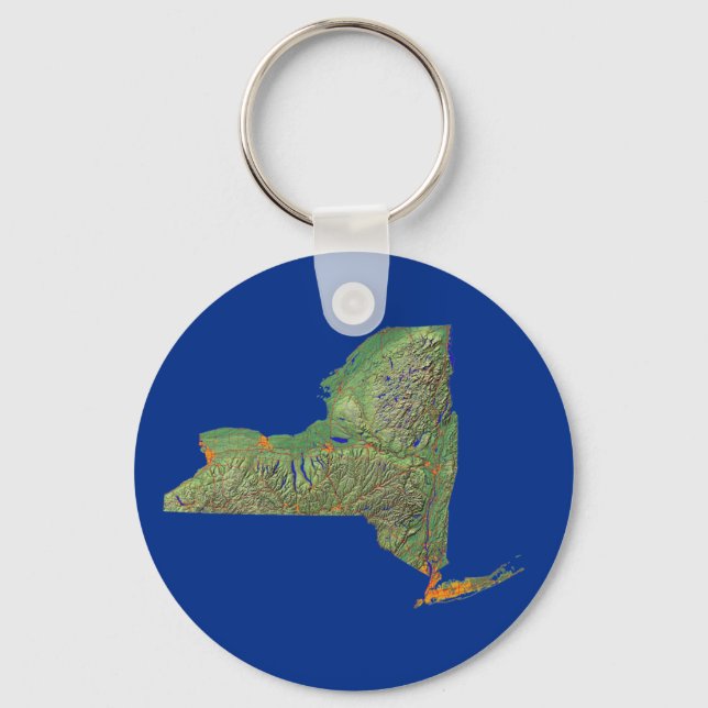 Porte-clés Porte - clé de la carte de New York (Recto)