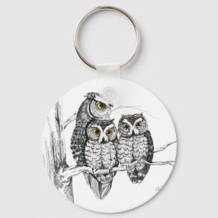 Porte-clés Porte - clé de la famille de hurl Owl