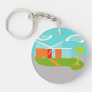 Porte-clés Porte - clé de la maison de dessin moderne du mili