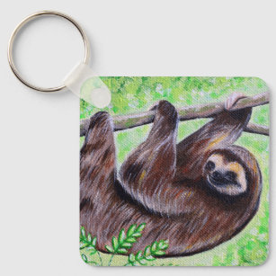 Porte-clés Porte - clé de la peinture de la Sloth