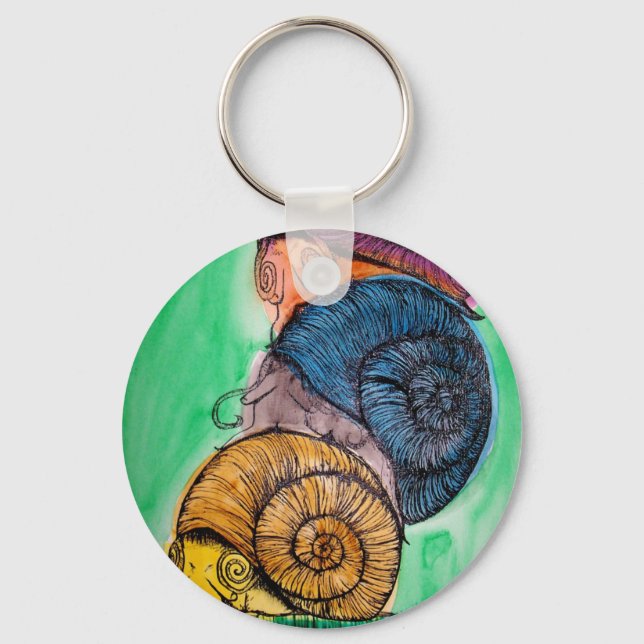 Porte-clés Porte - clé de la pile d'escargot (Recto)