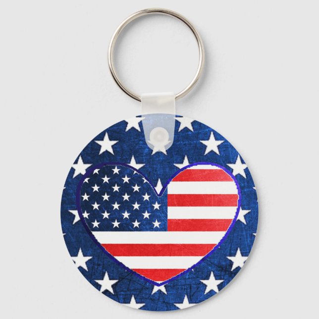 Porte-clés PORTE - CLÉ de la scène du drapeau américain (Recto)