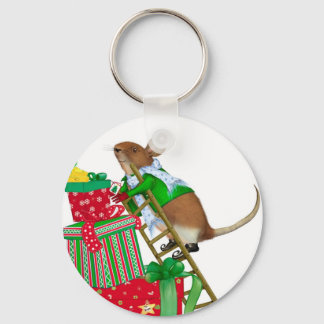 Porte-clés Porte - clé de la souris de Noël