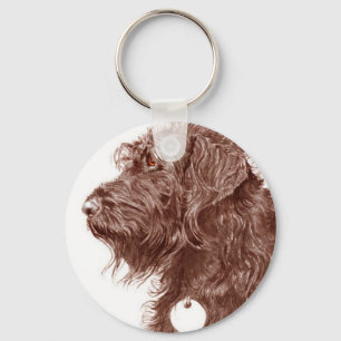 Porte-clés Porte - clé de Labradoodle de chocolat