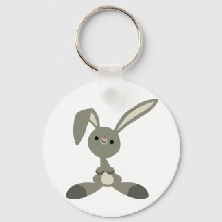Porte-clés Porte - clé de lapin de caricature Curieux