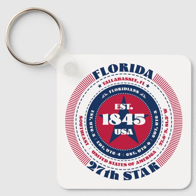 Porte-clés Porte - clé de l'État de Floride (Recto)