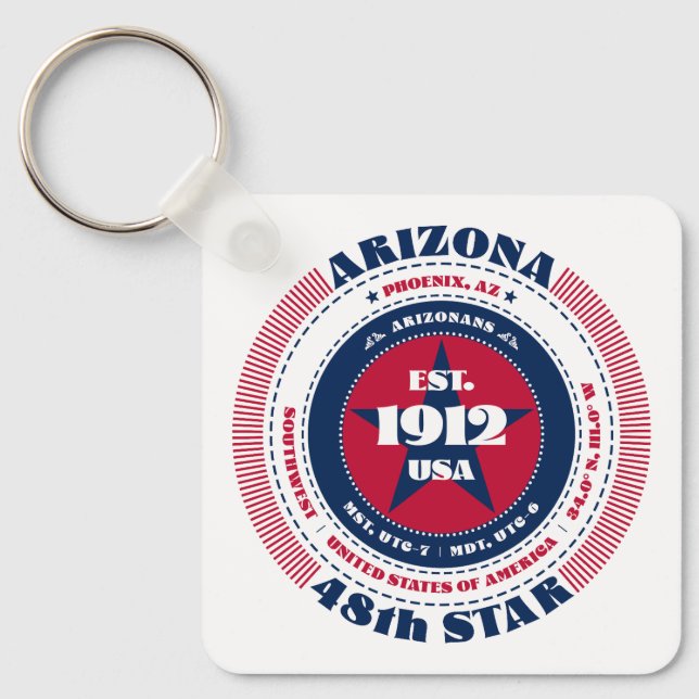 Porte-clés Porte - clé de l'État de l'Arizona (Recto)
