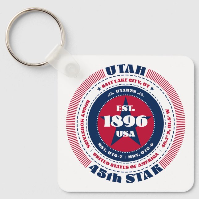 Porte-clés Porte - clé de l'État de l'Utah (Recto)