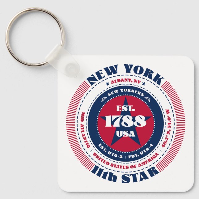 Porte-clés Porte - clé de l'État de New York (Recto)