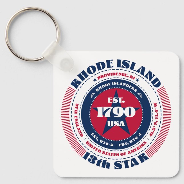 Porte-clés Porte - clé de l'État de Rhode Island (Recto)