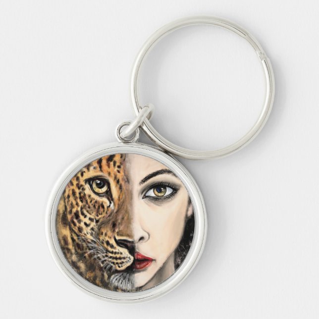 Porte-clés Porte - clé de l'Imaginaire du visage de la fille  (Devant)