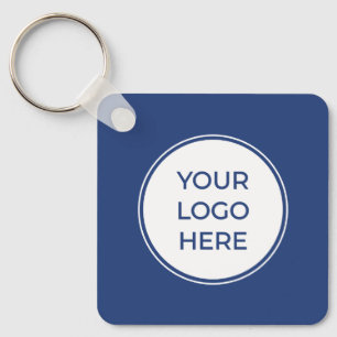 Porte-clés Porte - clé de logo de code QR bleu moderne
