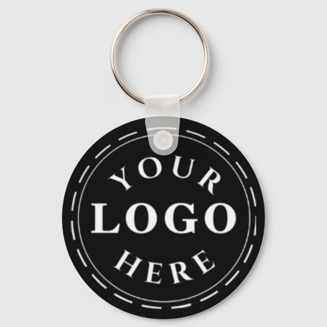 Porte-clés Porte - clé de logo noir solide avec code QR (Recto)