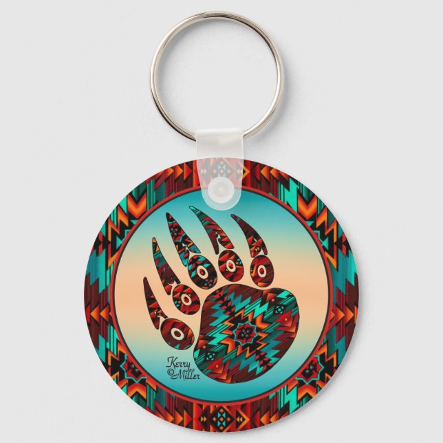 Porte-clés Porte - clé de l'ours tribal (Recto)