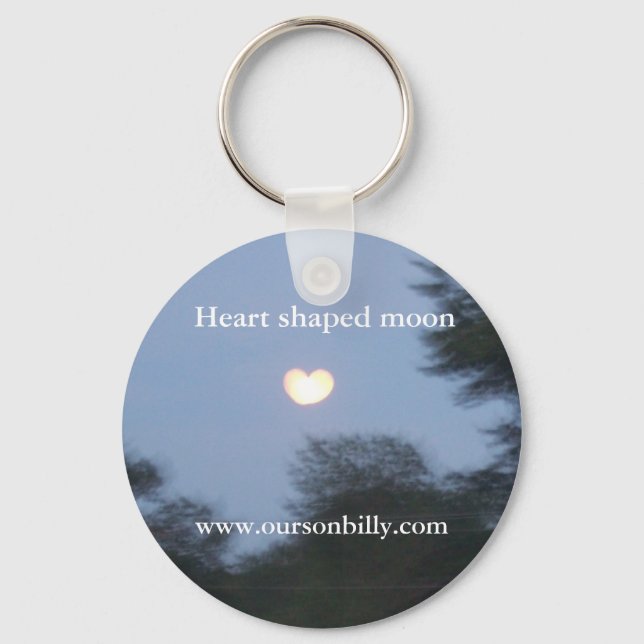Porte-clés Porte - clé de lune en forme de coeur (Recto)