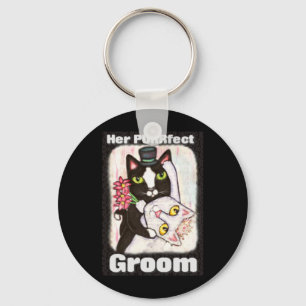 Porte-clés Porte - clé de marié de danse de mariage de chat