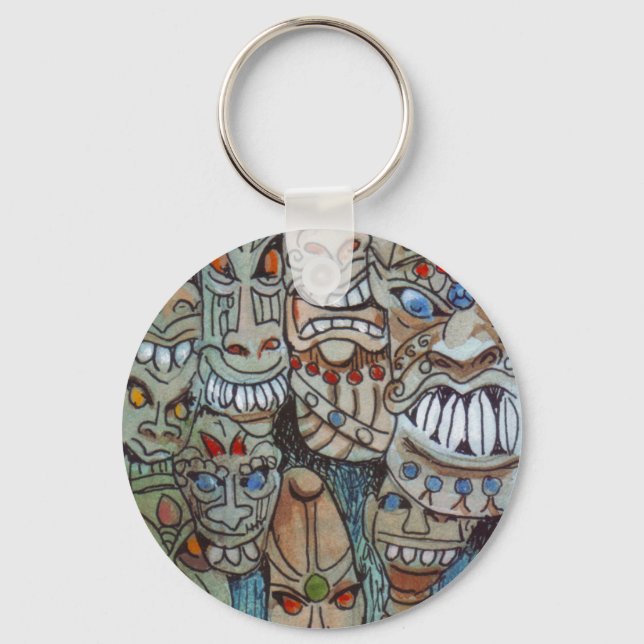 Porte-clés Porte - clé de masque africain (Recto)