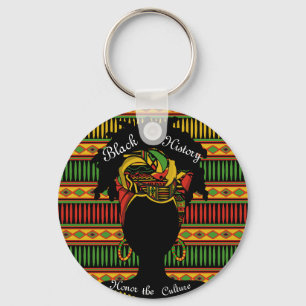 Porte-clés Porte - clé de mode Multicolore de l'histoire noir