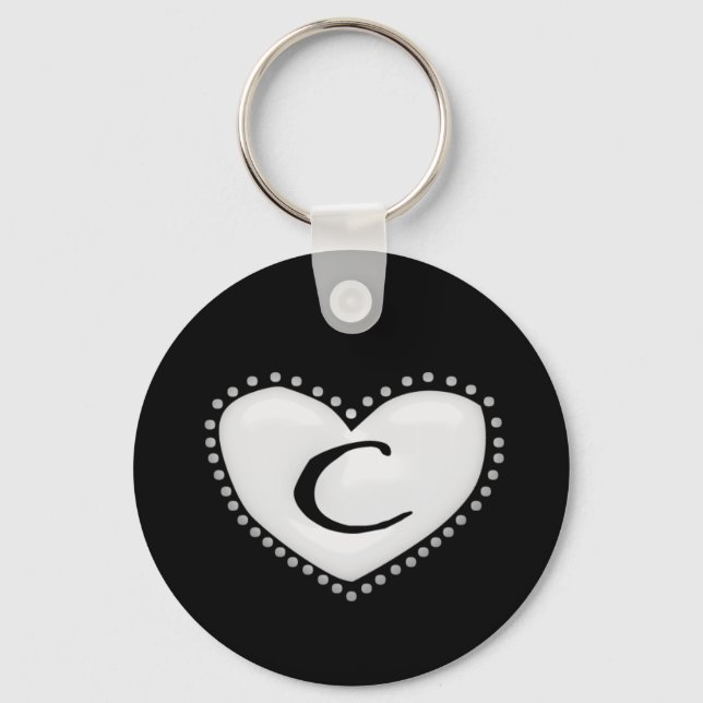Porte-clés Porte - clé de monogramme cardiaque (Recto)