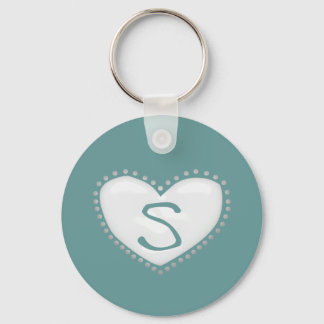 Porte-clés Porte - clé de monogramme cardiaque