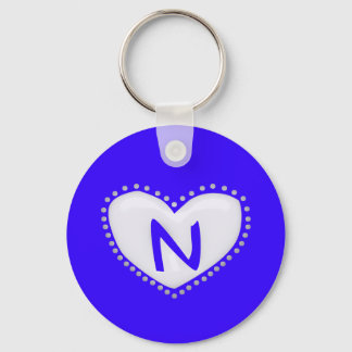 Porte-clés Porte - clé de monogramme cardiaque