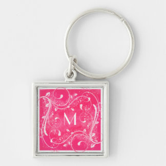 Porte-clés Porte - clé de monogramme de remous de rose et de