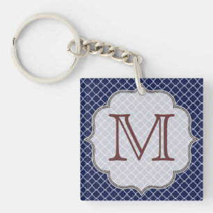 Porte-clés Porte - clé de monogramme Latti de la Marine bleu