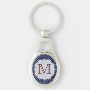 Porte-clés Porte - clé de monogramme Latti de la Marine bleu