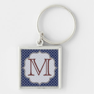 Porte-clés Porte - clé de monogramme Latti de la Marine bleu