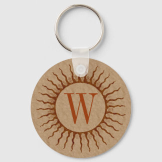 Porte-clés Porte - clé de monogramme Sunburst