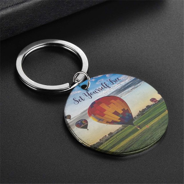 Porte-clés Porte - clé de montgolfière coloré (Colored hot-air balloon keychain)