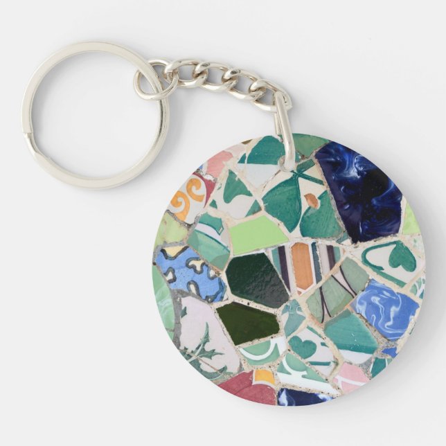 Porte-clés Porte - clé de mosaïques de Guell de parc (Devant)