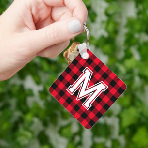 Porte-clés Porte - clé de Motif de Buffalo avec Monogramme