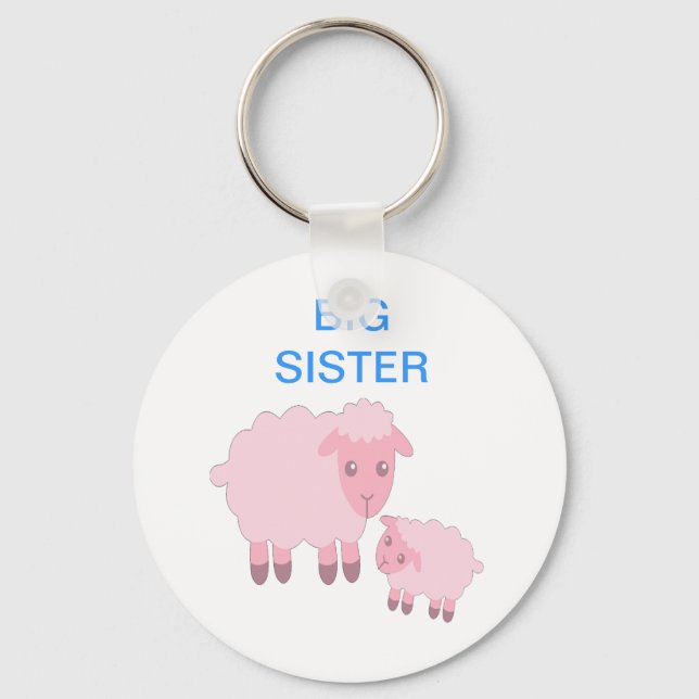 Porte-clés Porte - clé de mouton rose caricature (Recto)