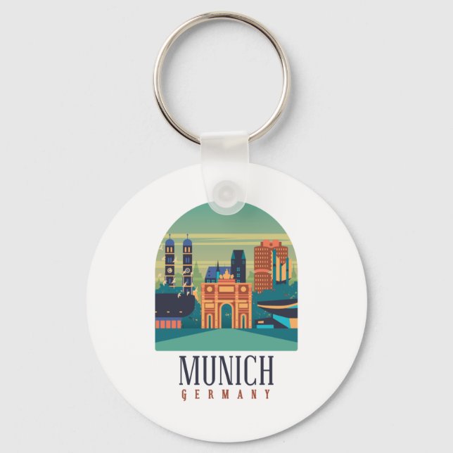 Porte-clés Porte - clé de Munich Allemagne (Recto)