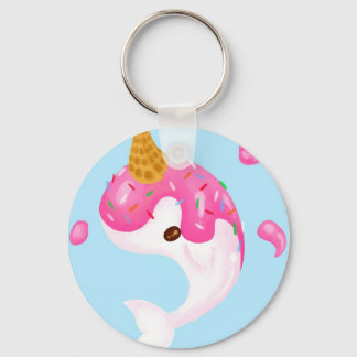 Porte-clés Porte - clé de narval à la crème glacée