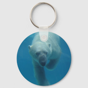 Porte-clés Porte - clé de natation d'ours blanc