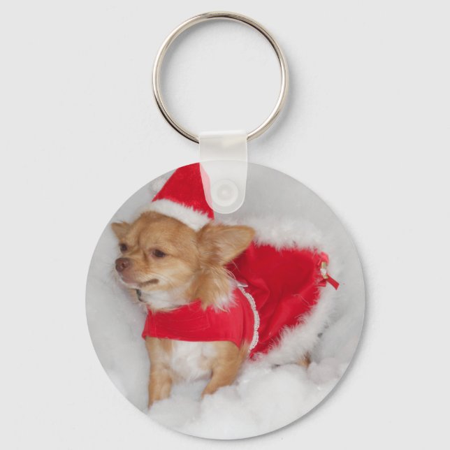 Porte-clés Porte - clé de Noël chihuahua (Recto)