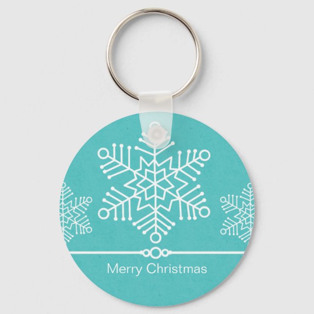 Porte-clés Porte - clé de Noël de Snowflakes (Recto)