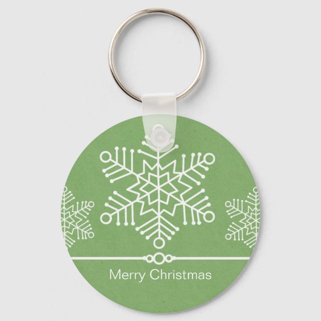 Porte-clés Porte - clé de Noël de Snowflakes (Recto)