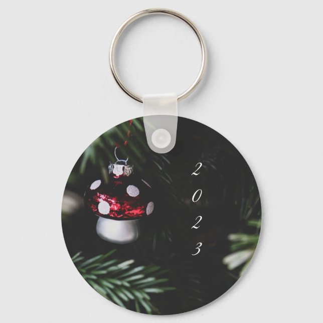 Porte-clés Porte - clé de Noël des champignons (Recto)