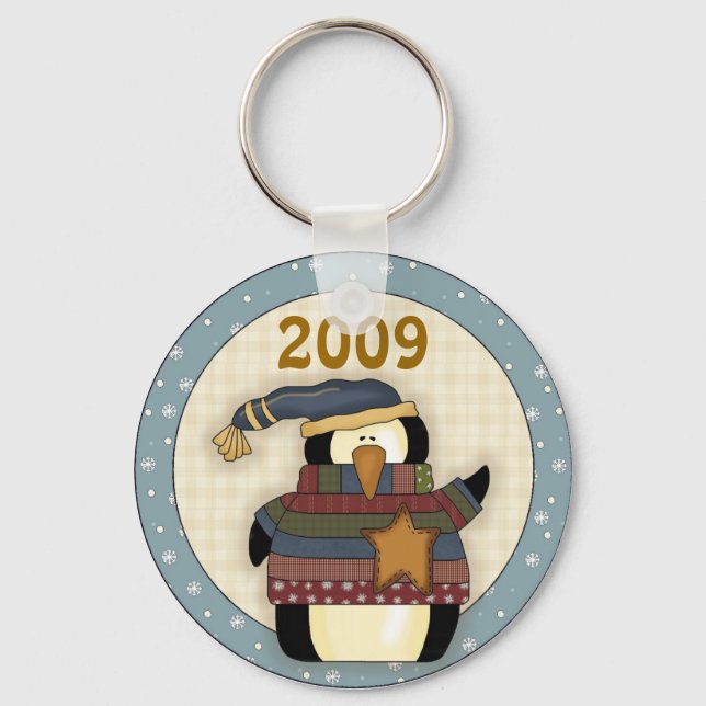 Porte-clés Porte - clé de Noël Pingouin 2009 (Recto)